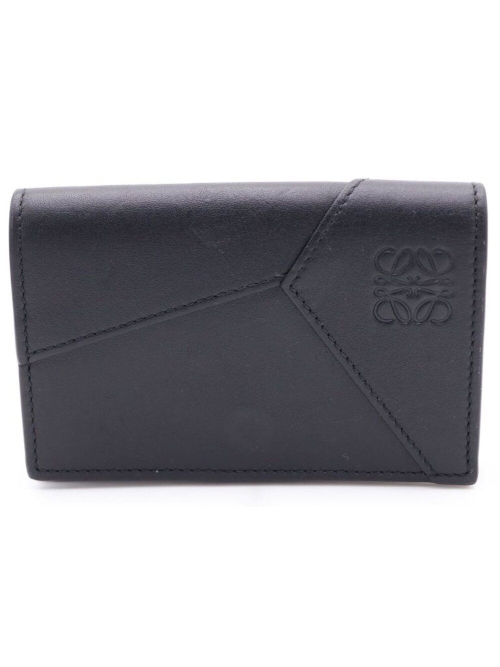 Loewe Puzzle Edge Card Holder Anagram Logo Case Business Black
